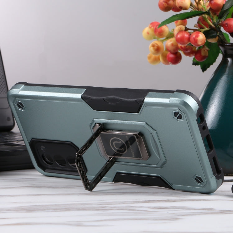 For Samsung Galaxy A03s 165.8mm US Version Ring Holder Non-slip Armor Phone Case
