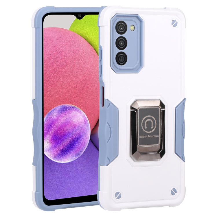 For Samsung Galaxy A03s 165.8mm US Version Ring Holder Non-slip Armor Phone Case