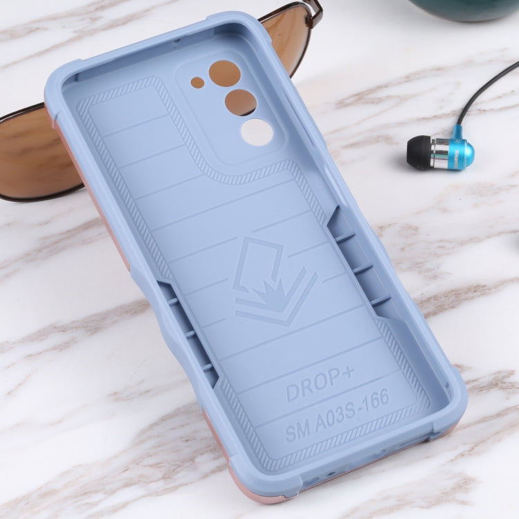 For Samsung Galaxy A03s 165.8mm US Version Ring Holder Non-slip Armor Phone Case