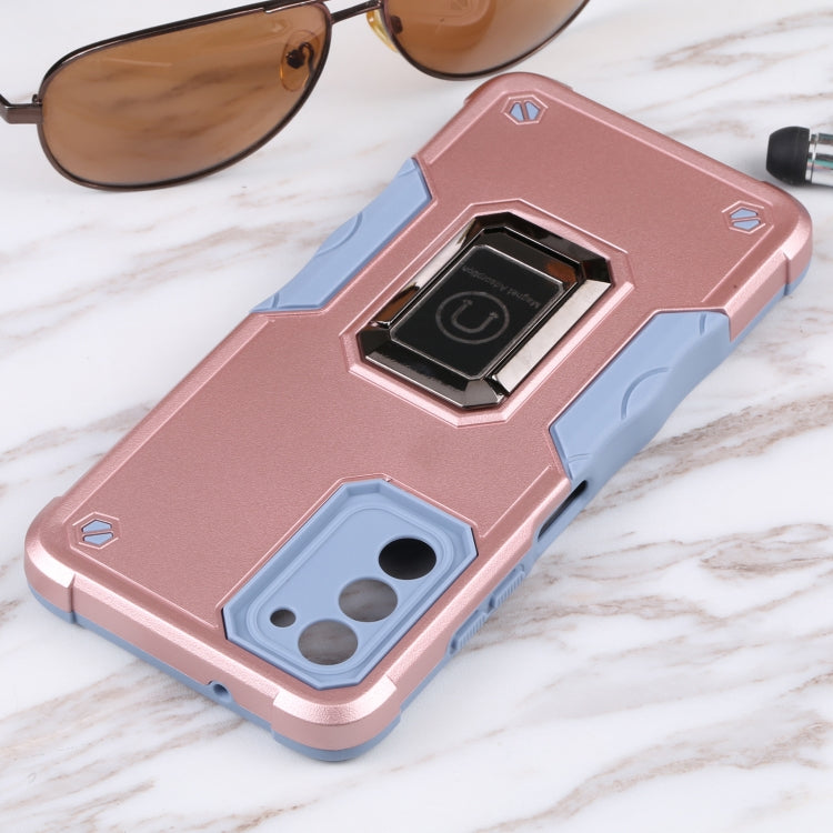 For Samsung Galaxy A03s 165.8mm US Version Ring Holder Non-slip Armor Phone Case