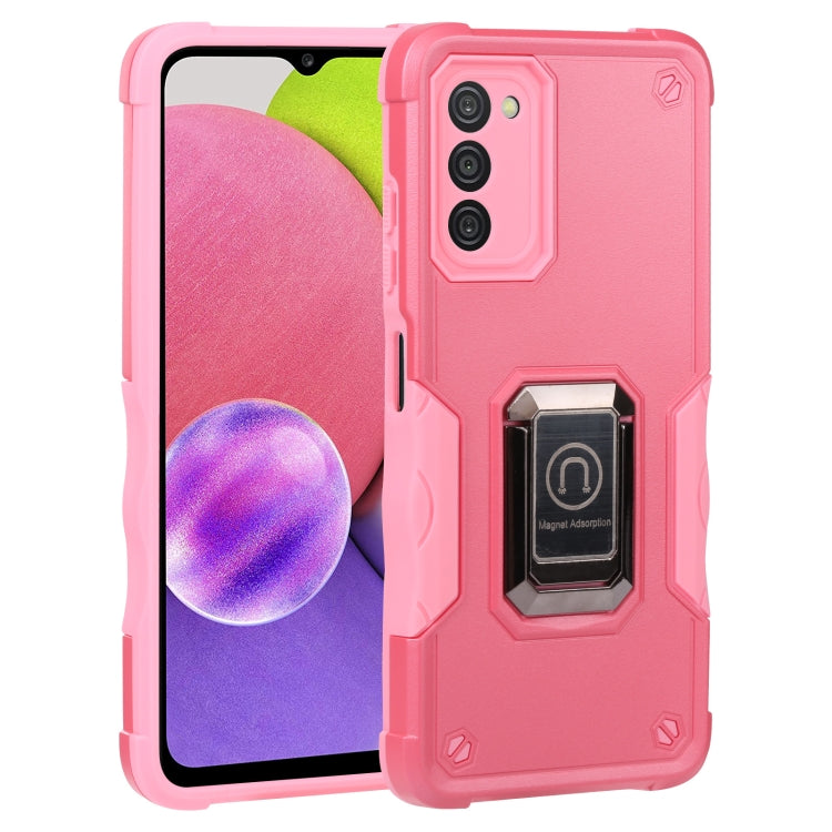 For Samsung Galaxy A03s 165.8mm US Version Ring Holder Non-slip Armor Phone Case