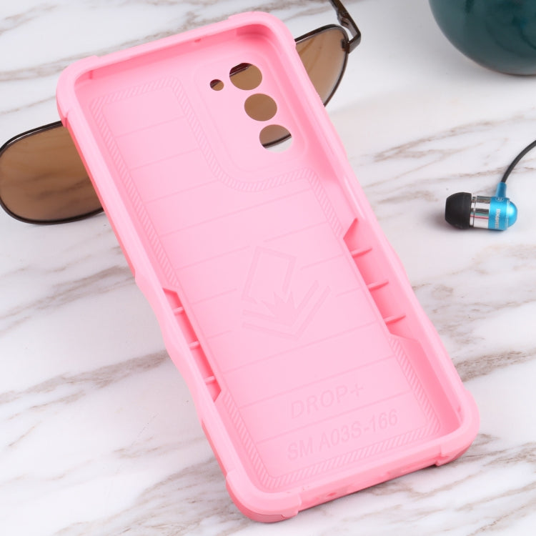 For Samsung Galaxy A03s 165.8mm US Version Ring Holder Non-slip Armor Phone Case