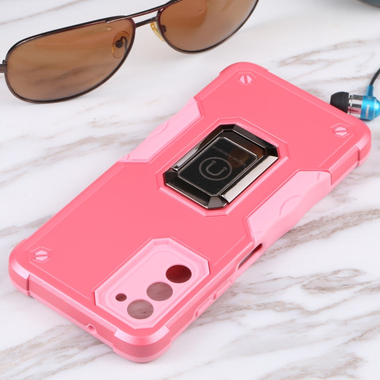 For Samsung Galaxy A03s 165.8mm US Version Ring Holder Non-slip Armor Phone Case