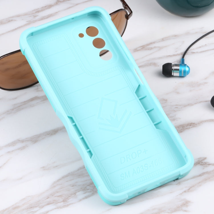 For Samsung Galaxy A03s 165.8mm US Version Ring Holder Non-slip Armor Phone Case