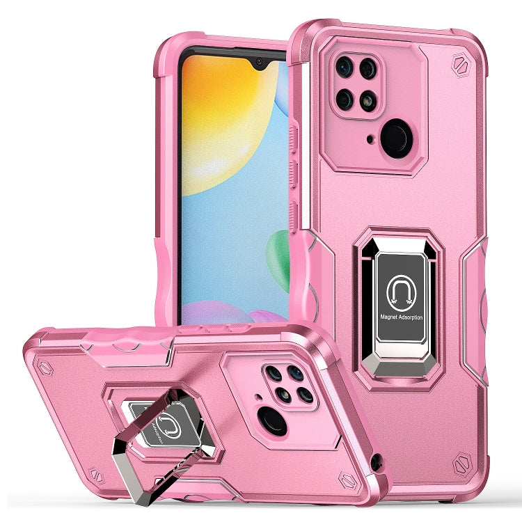 For Xiaomi Redmi 10C Ring Holder Non-slip Armor Phone Case