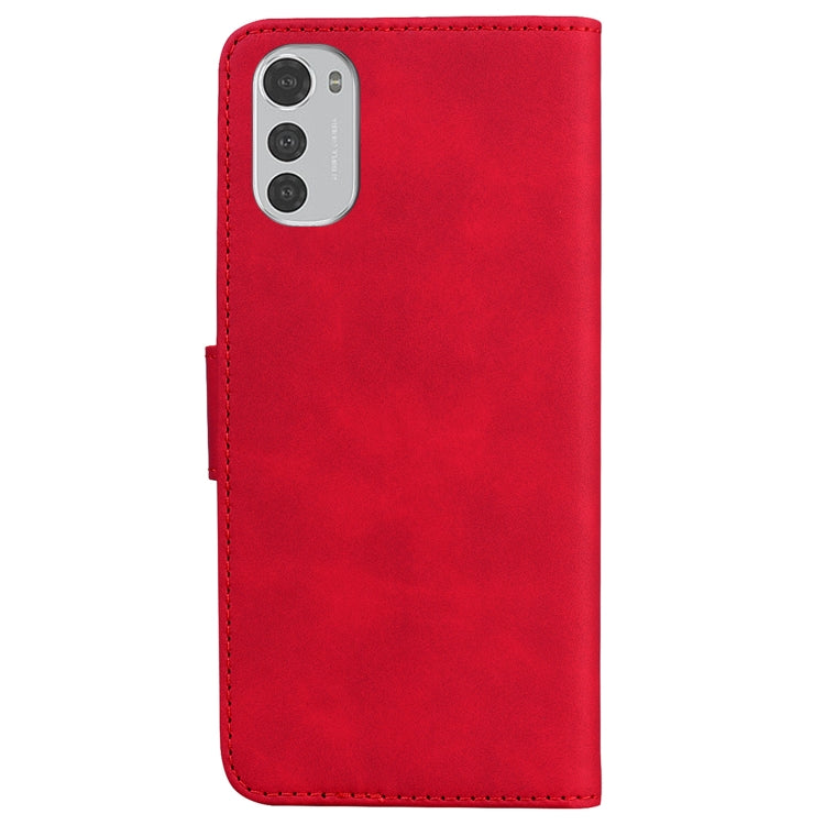 For Motorola Moto E32 Skin Feel Pure Color Flip Leather Phone Case