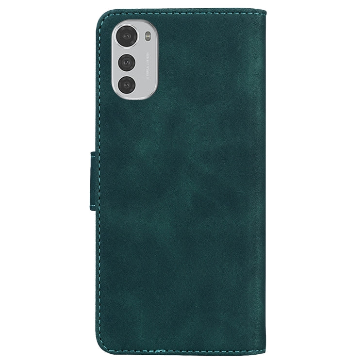 For Motorola Moto E32 Skin Feel Pure Color Flip Leather Phone Case
