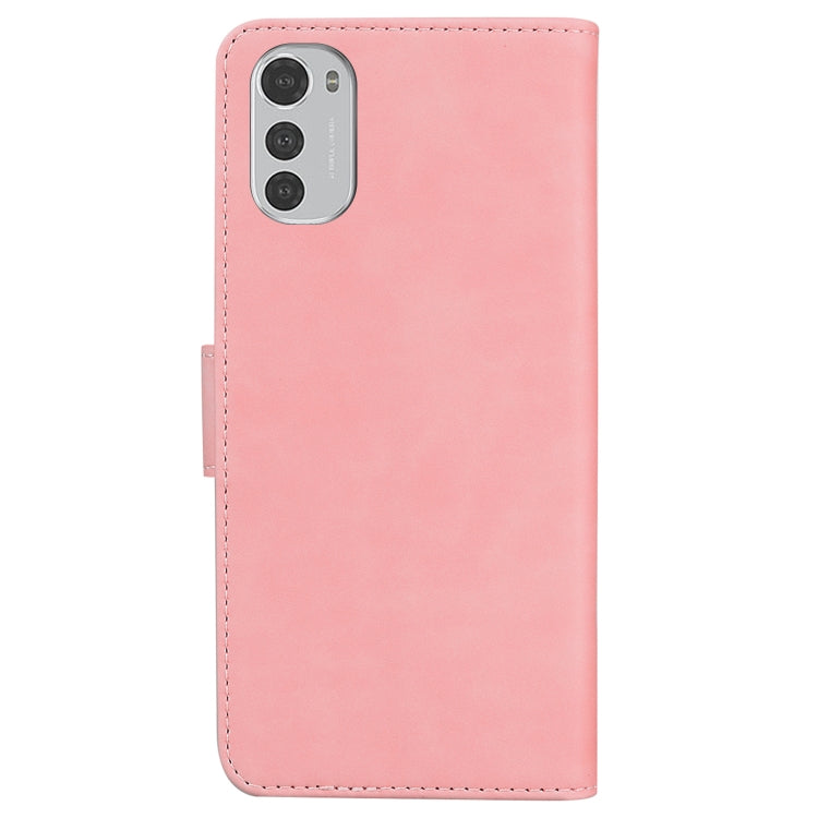 For Motorola Moto E32 Skin Feel Pure Color Flip Leather Phone Case
