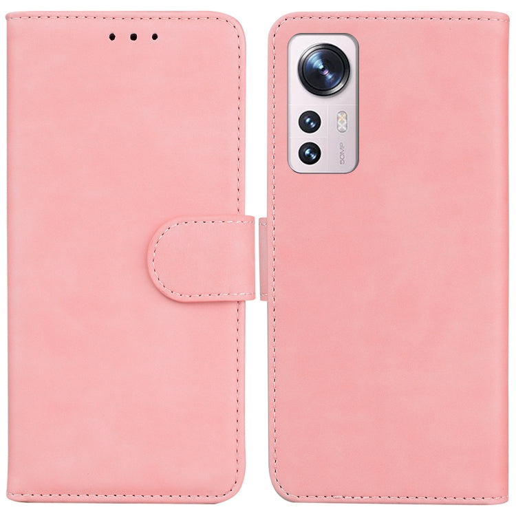 For Xiaomi 12 Lite Skin Feel Pure Color Flip Leather Phone Case