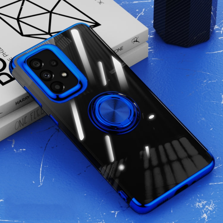 For Samsung Galaxy A53 JP Version Electroplating Ring Holder Transparent Phone Case