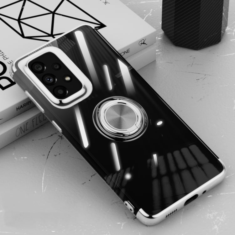 For Samsung Galaxy A53 JP Version Electroplating Ring Holder Transparent Phone Case