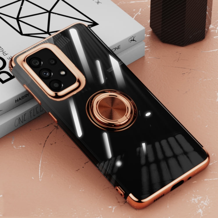 For Samsung Galaxy A53 JP Version Electroplating Ring Holder Transparent Phone Case
