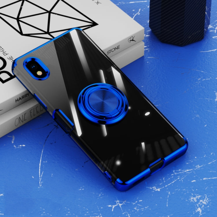 For Sony Xperia Ace III Electroplating Ring Holder Transparent Phone Case