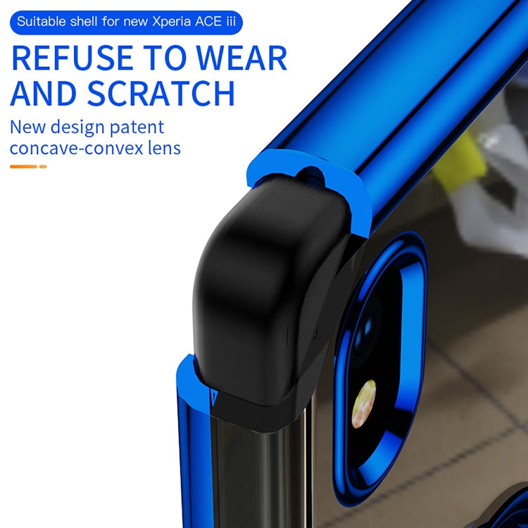For Sony Xperia Ace III Electroplating Ring Holder Transparent Phone Case