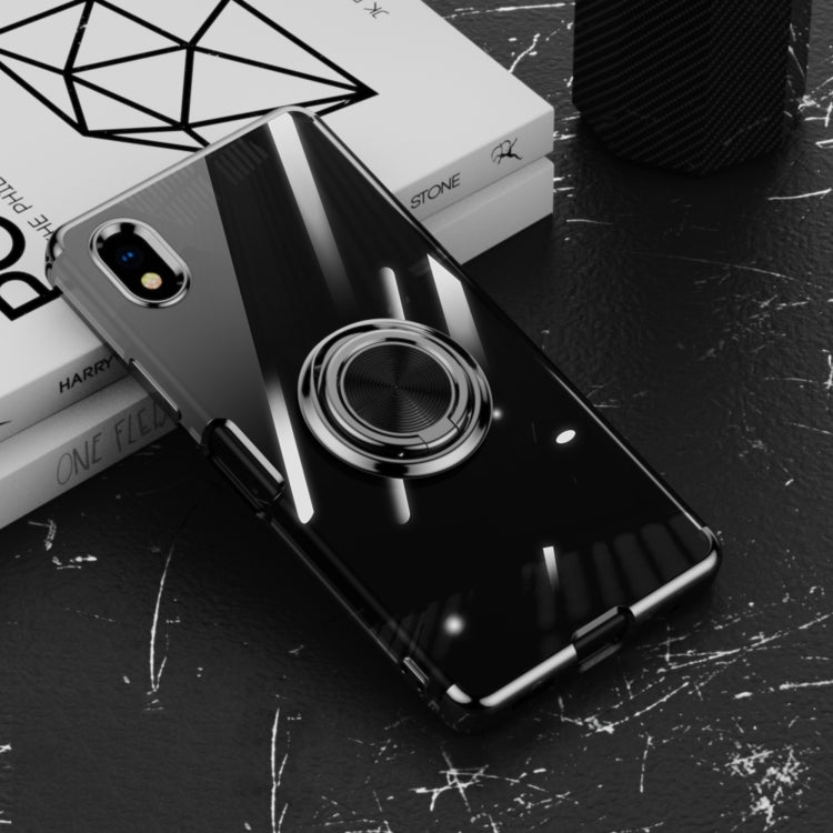 For Sony Xperia Ace III Electroplating Ring Holder Transparent Phone Case