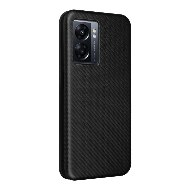 For OPPO A57 5G Carbon Fiber Texture Leather Phone Case