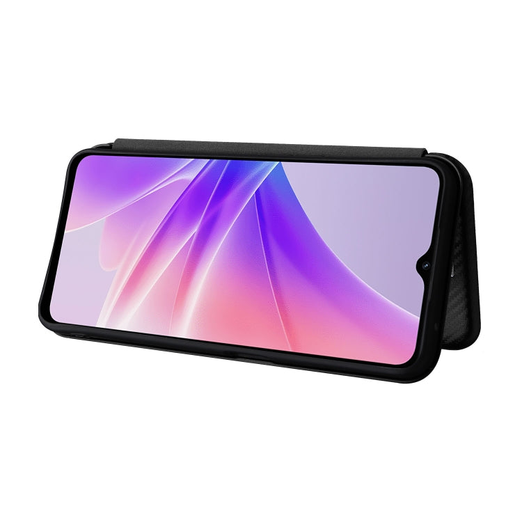 For OPPO A57 5G Carbon Fiber Texture Leather Phone Case