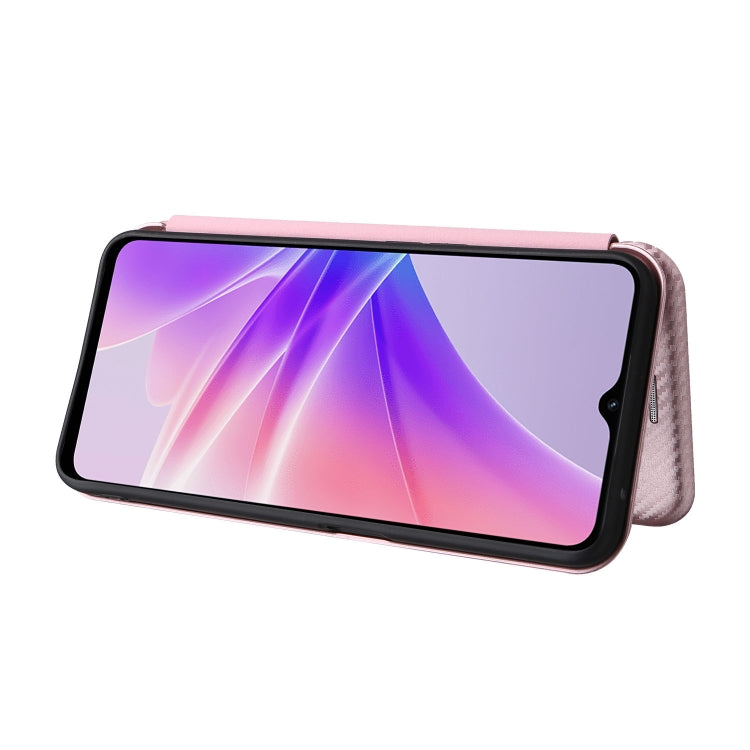 For OPPO A57 5G Carbon Fiber Texture Leather Phone Case