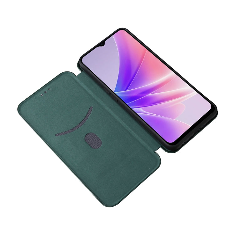 For OPPO A57 5G Carbon Fiber Texture Leather Phone Case