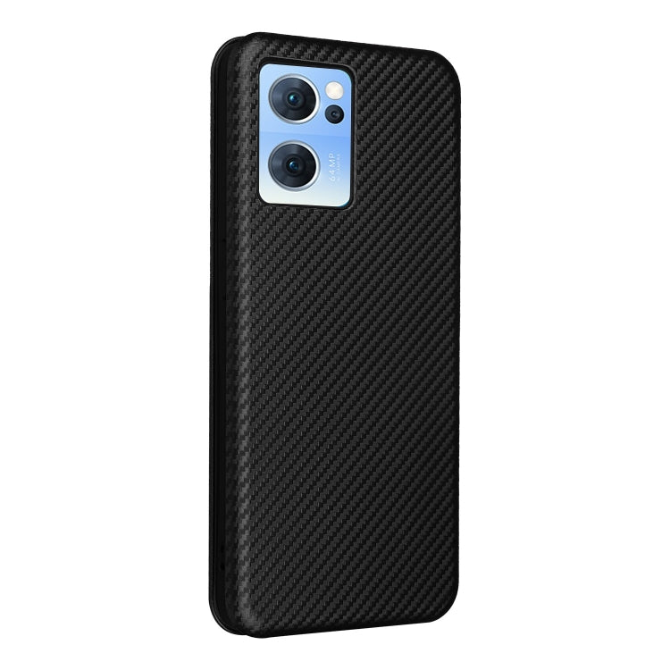 For OPPO Reno7 4G / F21 Pro 4G Carbon Fiber Texture Leather Phone Case