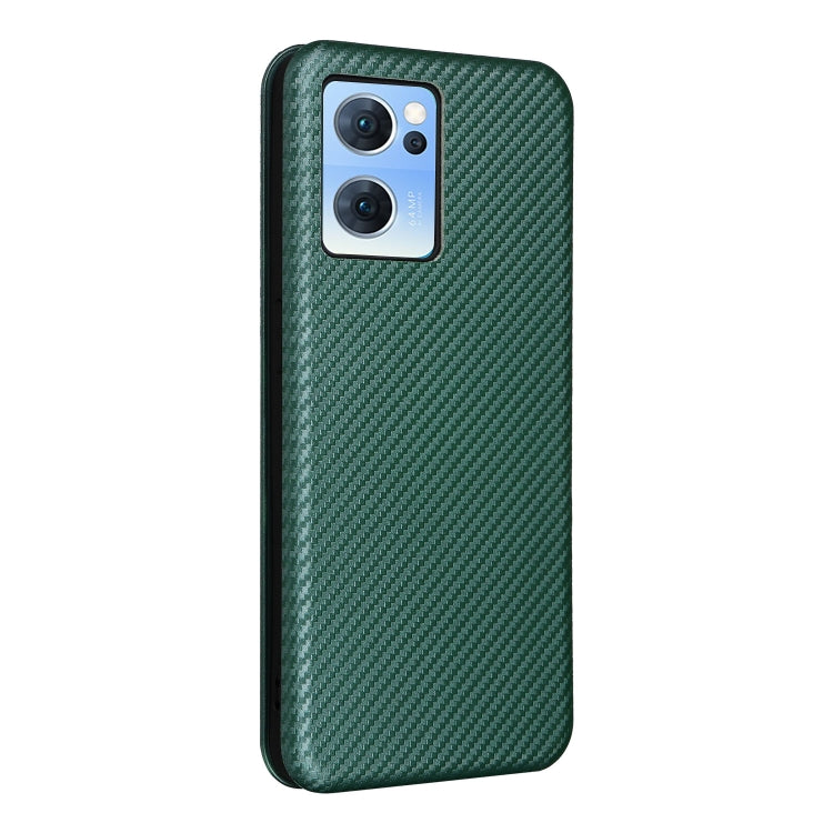 For OPPO Reno7 4G / F21 Pro 4G Carbon Fiber Texture Leather Phone Case