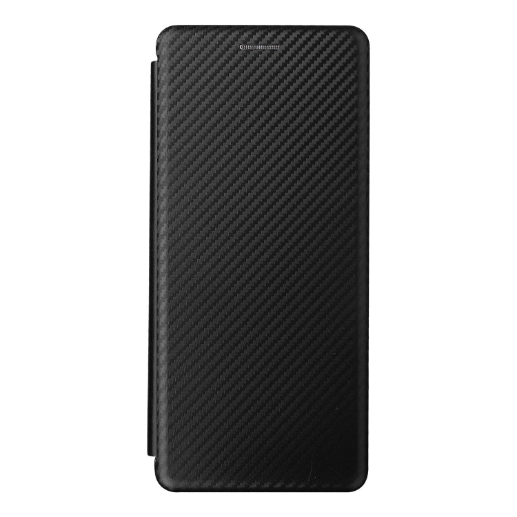 For Sharp Simple Sumaho 6 Carbon Fiber Texture Leather Phone Case