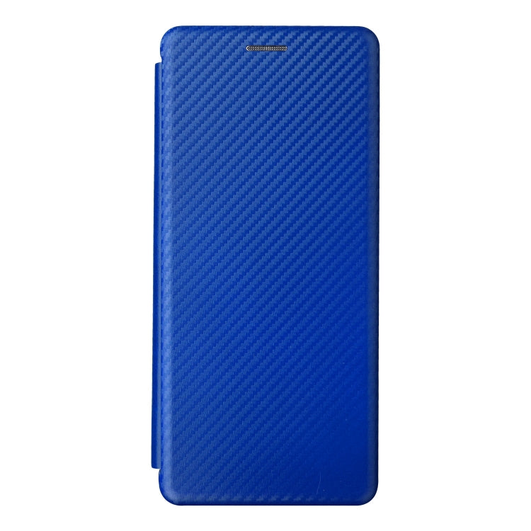 For Sharp Simple Sumaho 6 Carbon Fiber Texture Leather Phone Case
