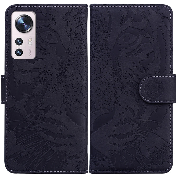 For Xiaomi 12 Lite Tiger Embossing Pattern Leather Phone Case