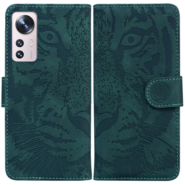 For Xiaomi 12 Lite Tiger Embossing Pattern Leather Phone Case