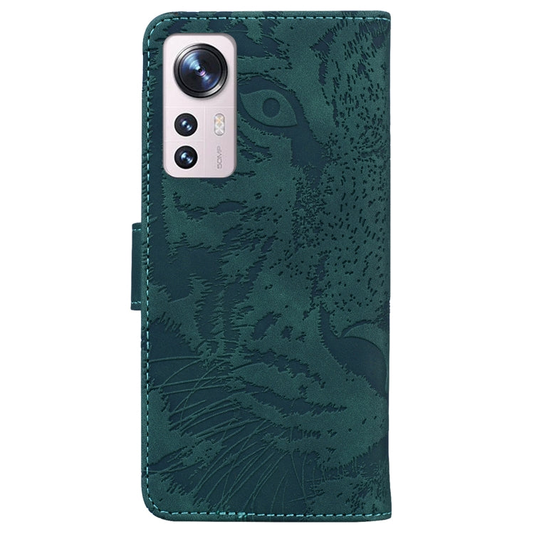 For Xiaomi 12 Lite Tiger Embossing Pattern Leather Phone Case