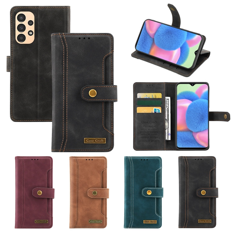 For Samsung Galaxy A13 4G Case Craft Multifunctional Horizontal Flip Leather Phone Case