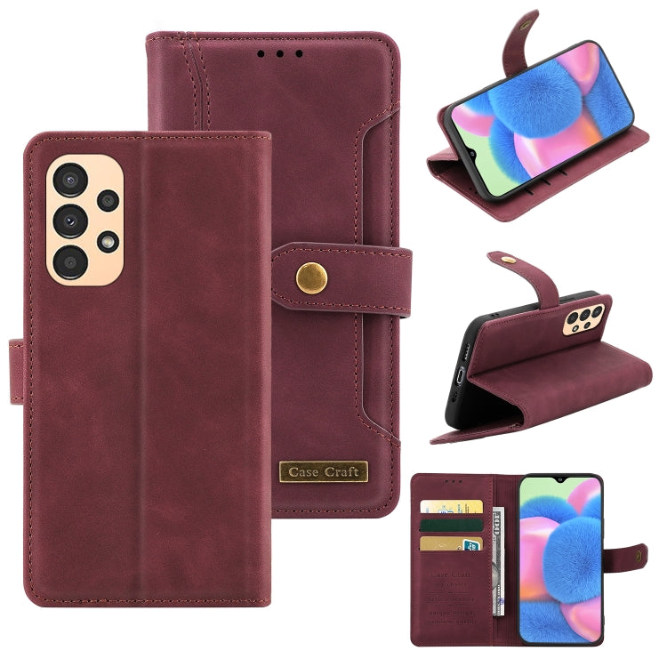For Samsung Galaxy A13 4G Case Craft Multifunctional Horizontal Flip Leather Phone Case
