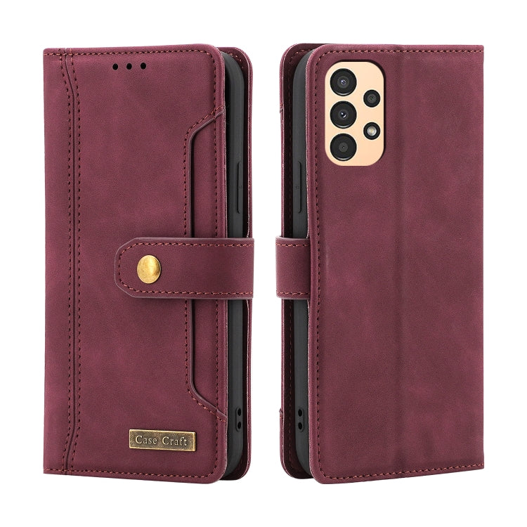 For Samsung Galaxy A13 4G Case Craft Multifunctional Horizontal Flip Leather Phone Case