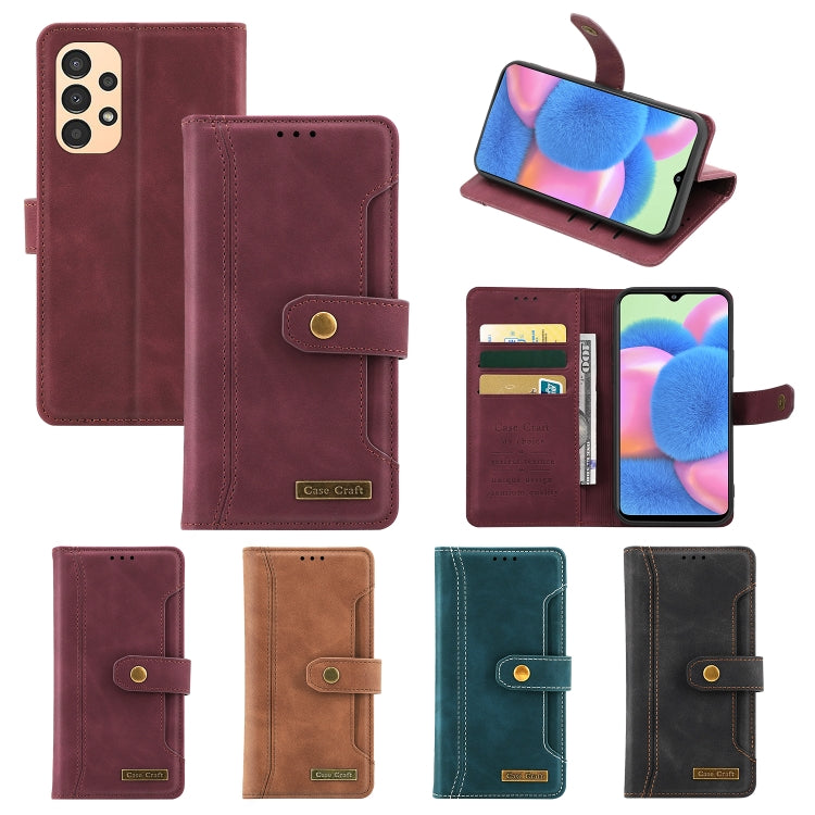 For Samsung Galaxy A13 4G Case Craft Multifunctional Horizontal Flip Leather Phone Case