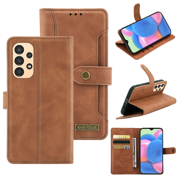 For Samsung Galaxy A13 4G Case Craft Multifunctional Horizontal Flip Leather Phone Case