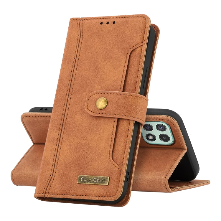 For Samsung Galaxy A22 5G Case Craft Multifunctional Horizontal Flip Leather Phone Case