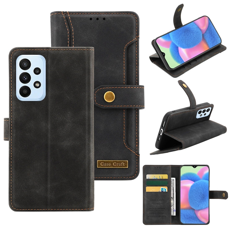 For Samsung Galaxy A23 4G Case Craft Multifunctional Horizontal Flip Leather Phone Case