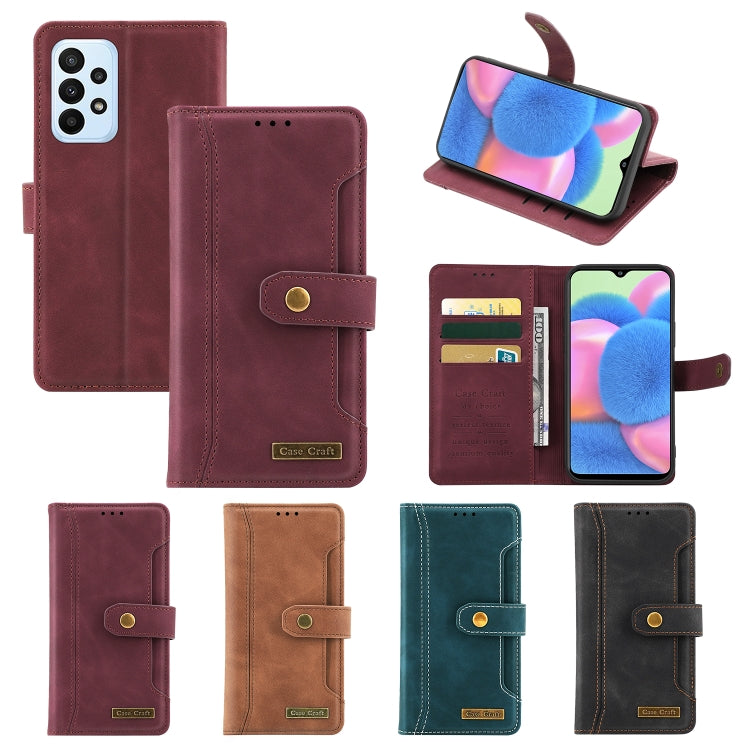 For Samsung Galaxy A23 4G Case Craft Multifunctional Horizontal Flip Leather Phone Case