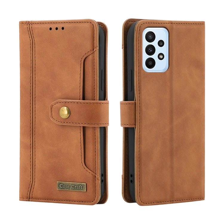 For Samsung Galaxy A23 4G Case Craft Multifunctional Horizontal Flip Leather Phone Case