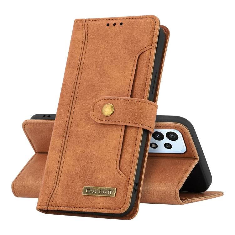 For Samsung Galaxy A23 4G Case Craft Multifunctional Horizontal Flip Leather Phone Case