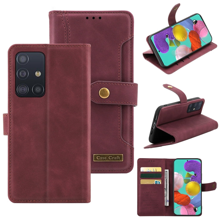 For Samsung Galaxy A51 4G Case Craft Multifunctional Horizontal Flip Leather Phone Case