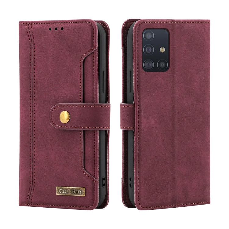 For Samsung Galaxy A51 4G Case Craft Multifunctional Horizontal Flip Leather Phone Case