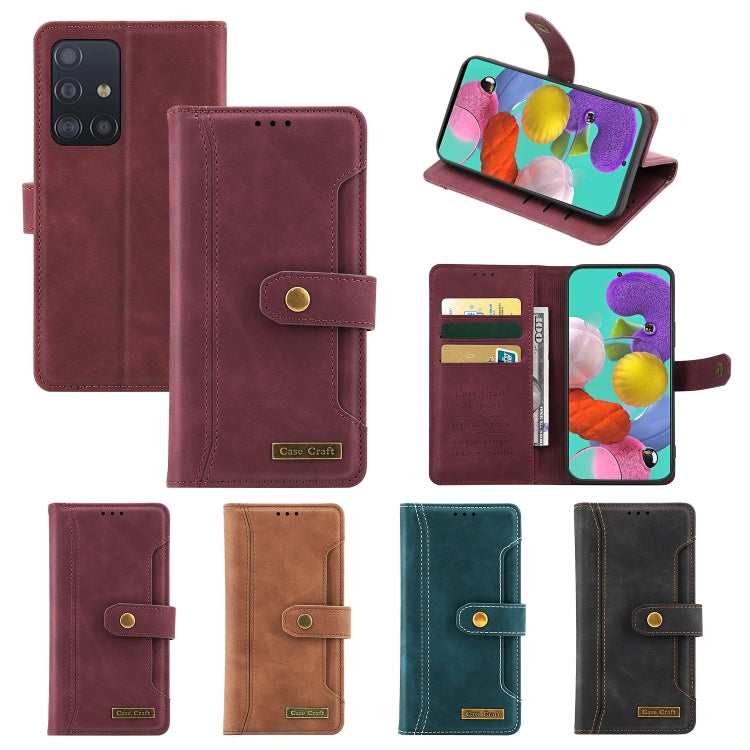 For Samsung Galaxy A51 4G Case Craft Multifunctional Horizontal Flip Leather Phone Case