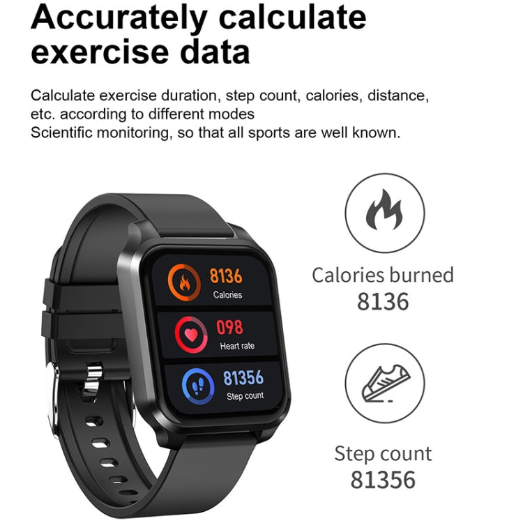 NORTH EDGE N90 1.7 inch IPS Screen Smart Watch Support PPG + ECG(Black)