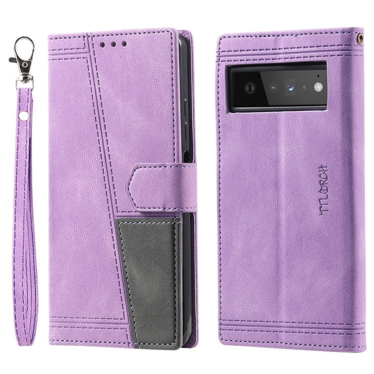 For Google Pixel 6 Pro Splicing Leather Phone Case