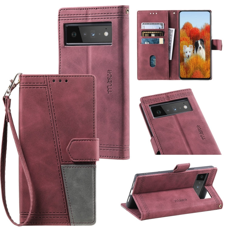 For Google Pixel 6 Splicing Leather Phone Case