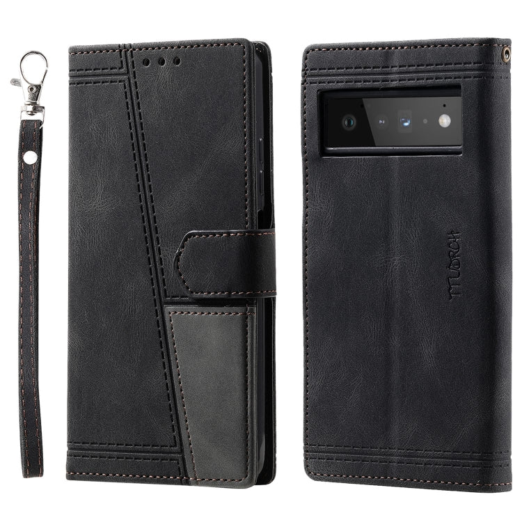 For Google Pixel 6 Splicing Leather Phone Case
