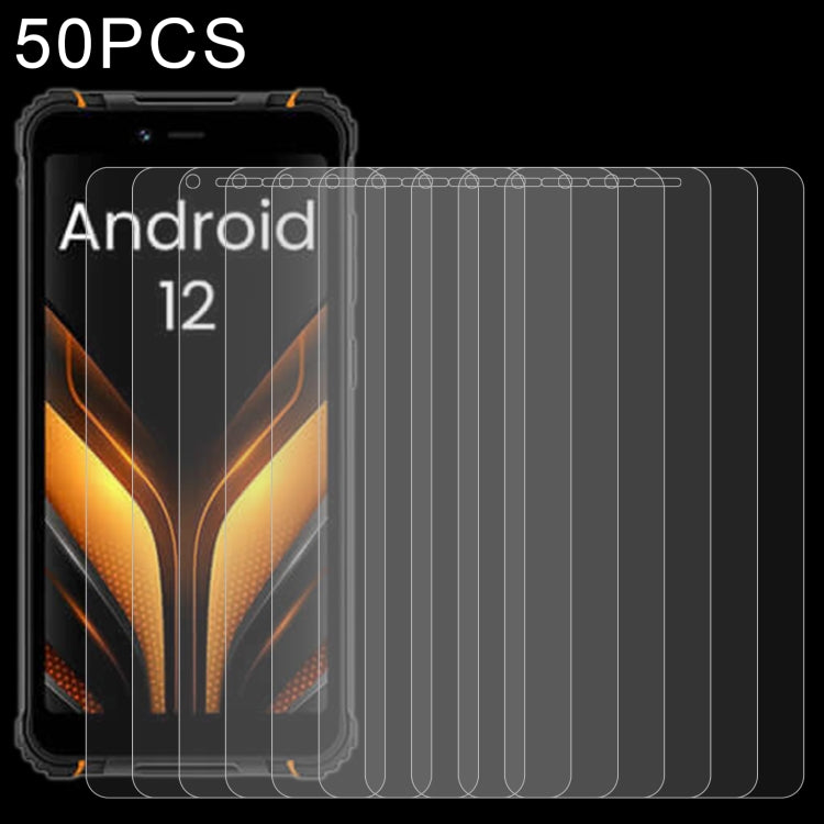 50 PCS 0.26mm 9H 2.5D Tempered Glass Film For Hotwav T5 Pro