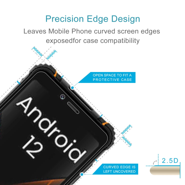 50 PCS 0.26mm 9H 2.5D Tempered Glass Film For Hotwav T5 Pro