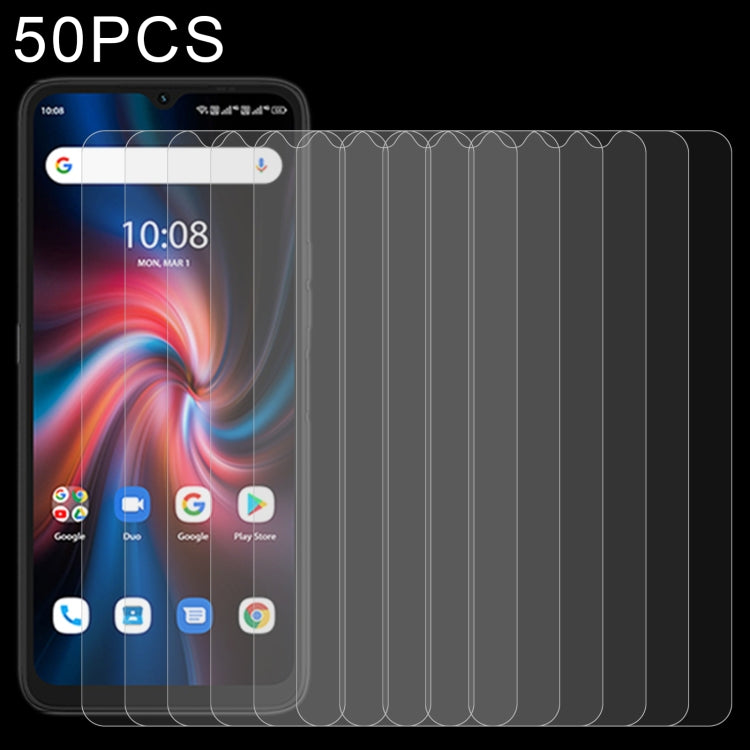 50 PCS 0.26mm 9H 2.5D Tempered Glass Film For UMIDIGI F3S